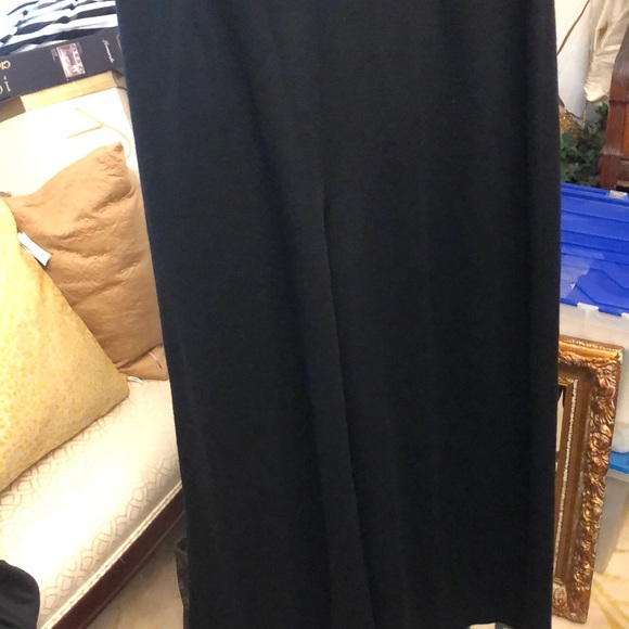 Beautiful Black Ellen Tracy Wool Black Wide Leg - Picture 1 of 5